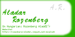 aladar rozenberg business card